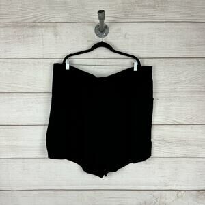 Torrid Plus Size Black Washable Challis Pull On Flowy Shorts Size 4X
